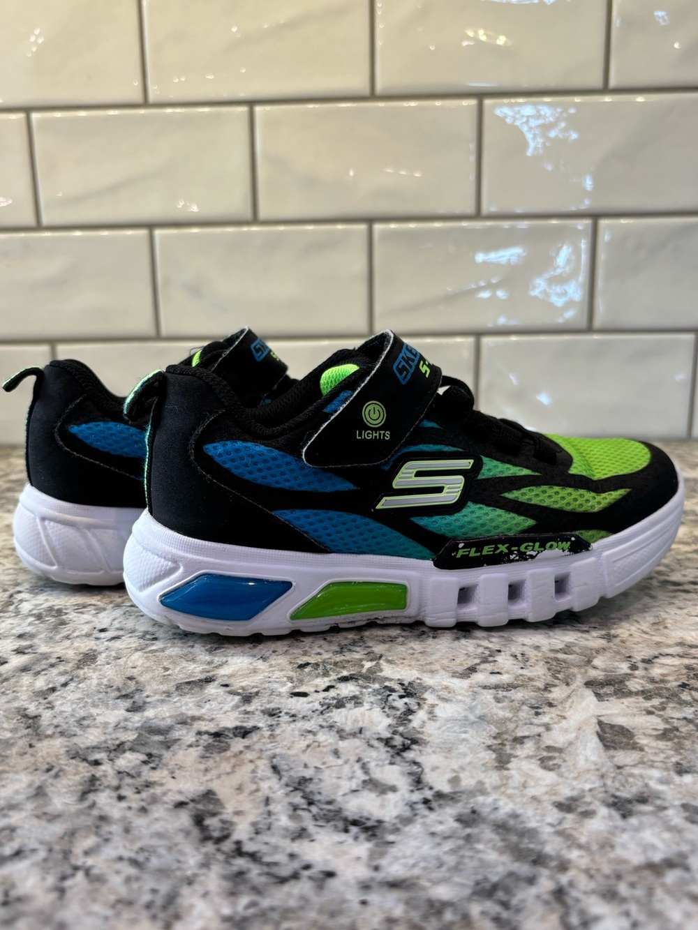 Skechers S-Lights Flex-Glow Kids Light-Up Sneakers Size 12.5